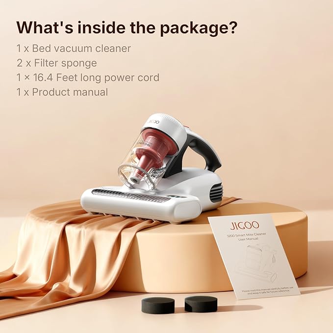 JIGOO J200 Improve Sleep Mattress Vacuum Cleaner Uv Sanitizing, Deep Cleaning - Image 7