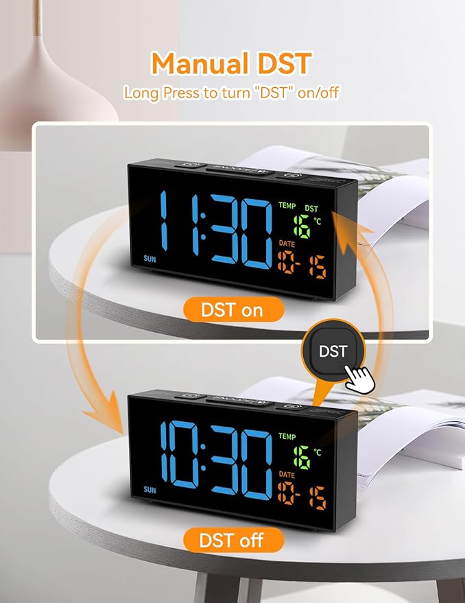 Netzu Alarm Clocks for Bedrooms, Digital Clock - Image 8