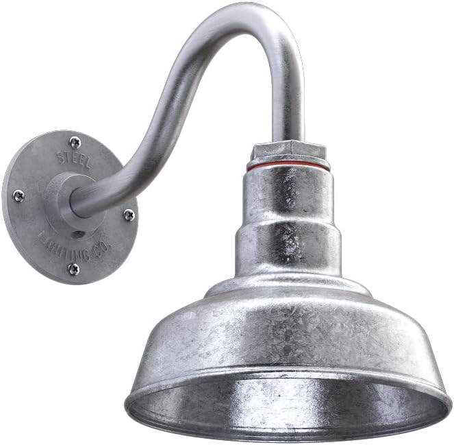 Steel Lighting Co. Hawthorne Barn Light | Outdoor Wall Mounted | 8 inch Dome | by SteelLightingCo
