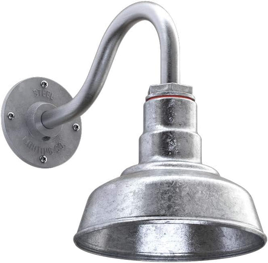 Steel Lighting Co. Hawthorne Barn Light | Outdoor Wall Mounted | 8 inch Dome | by SteelLightingCo