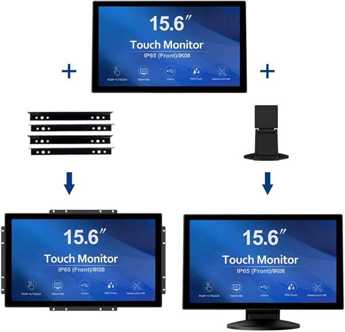 GreenTouch 15.6 Inch 10 Points Open Frame Touch Display, Industrial PCAP - Image 3