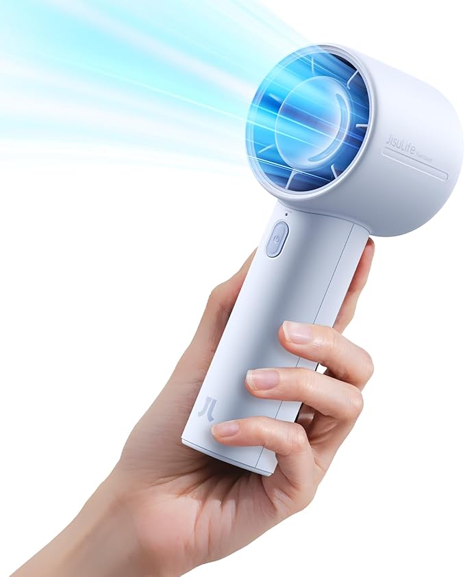 JISULIFE Portable Handheld Fan, 4000mAh Rechargeable Mini, 5 Speed Strong Wind by LivechillStaycool