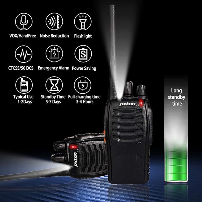 pxton Two Way Radios Long Range Walkie Talkies - Image 3