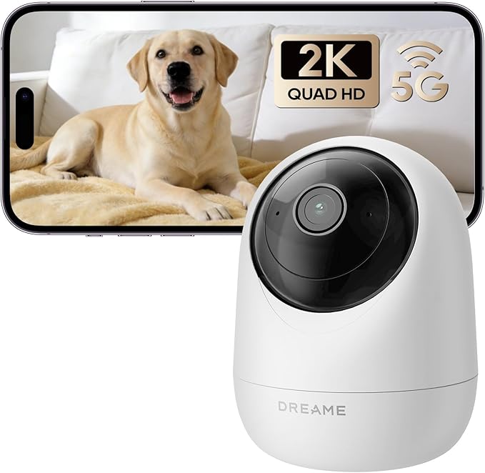 DREAME Pet Dog Camera, 1080P 3MP Indoor Security Camera Motion Detection by Dreame