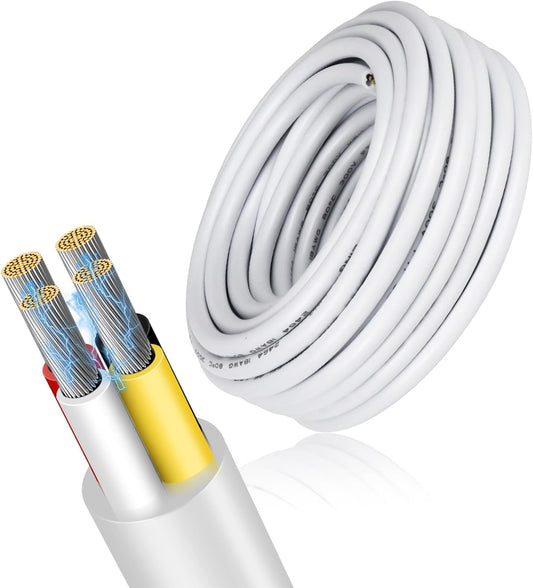 16 Gauge 4 Conductor Electrical Wire, 49.2FT Low Voltage 16/4 Tinned Copper