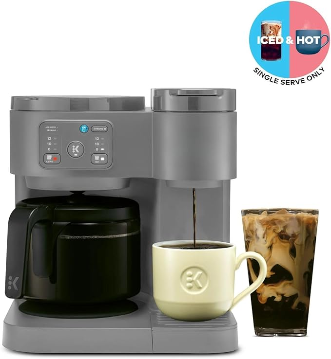 K Duo Coffee Maker for Hot and Iced Drinks, Single Serve KCup Pod Brewer and 12 - Image 2