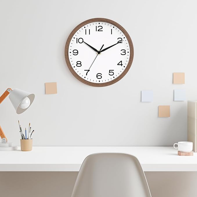 AKCISOT Wall Clock, Modern Small Wall Clocks Battery Operated 8 Inch, Silent - Image 2