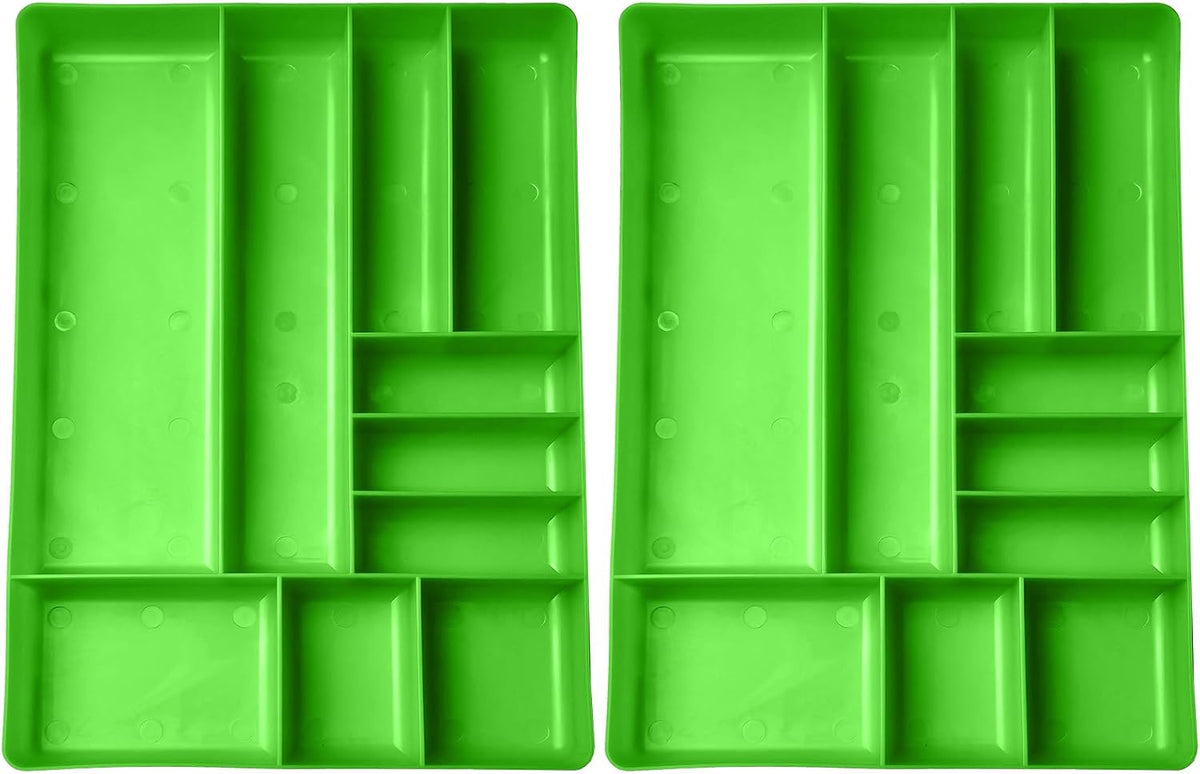 10-compartments tool box organizer tray (2, green), main product view