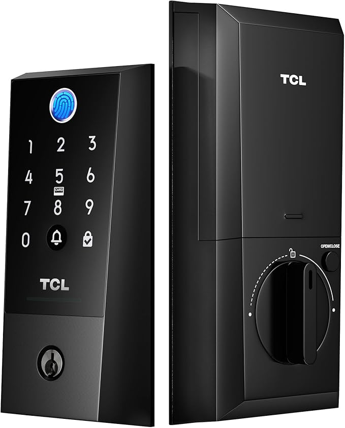 TCL D2 Plus Fingerprint Smart Lock, Wi-Fi Keyless Entry Door Lock, IP55 by TCL