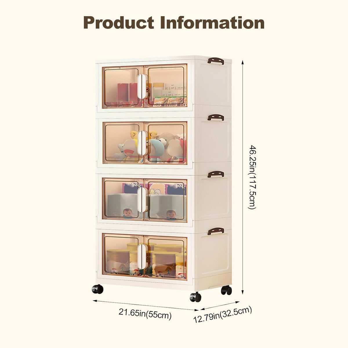 ergocar storage box, magnetic double opening door large, close-up detail