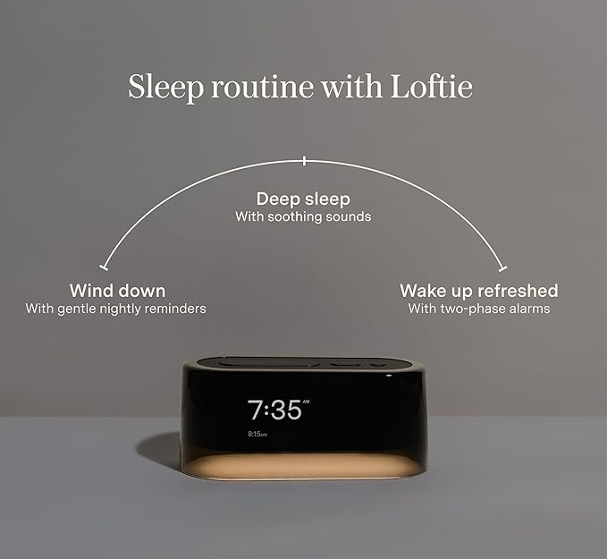 Loftie Alarm Clock with Sound Machine – Smart Alarm Clock with Light, Night - Image 8
