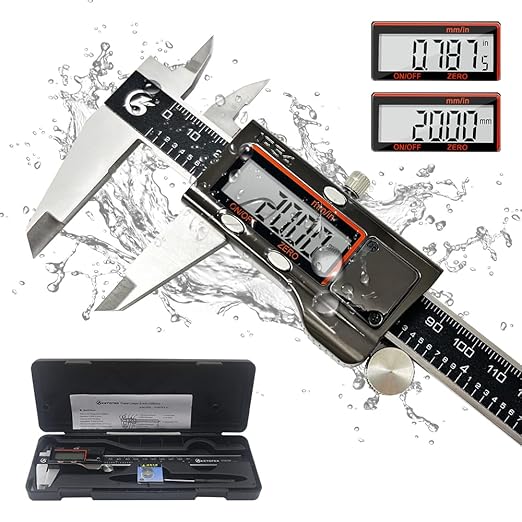 KETOTEK Digital Caliper Measuring Tool, IP54 Waterproof Stainless Steel by KETOTEK