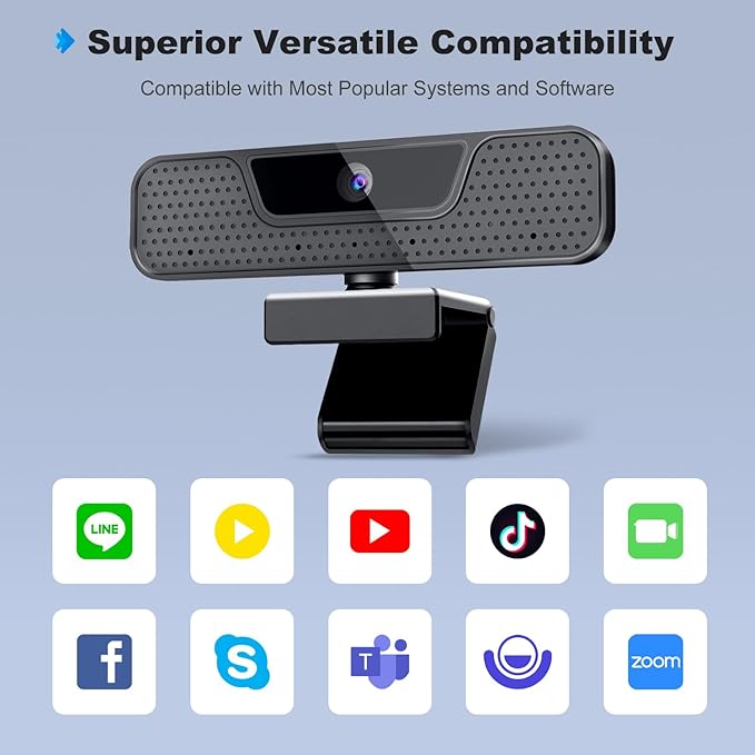 4K Auto Focus Webcam for PC, 4 AI Noise-Canceling Mics UHD Web cam, Auto Light - Image 8