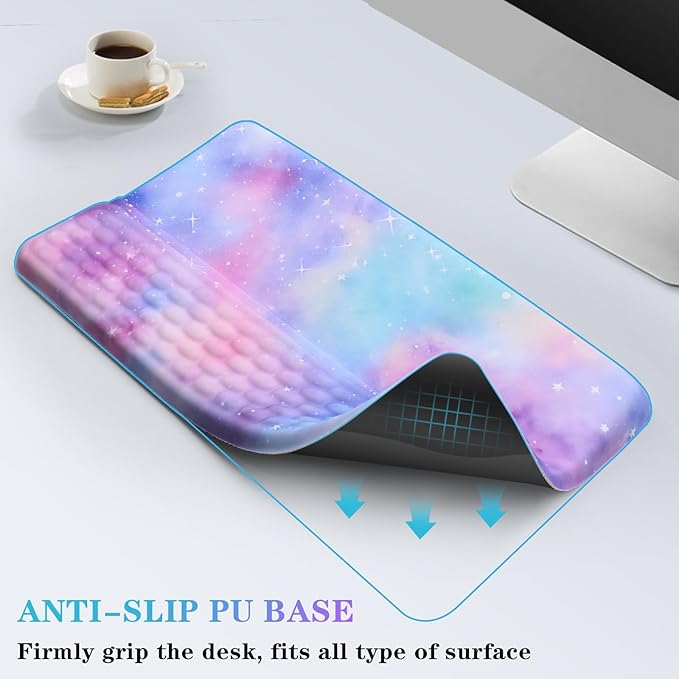 Computer Keyboard Stand with Wrist Rest, Ergonomic Tilted Keyboard Holder - Image 4