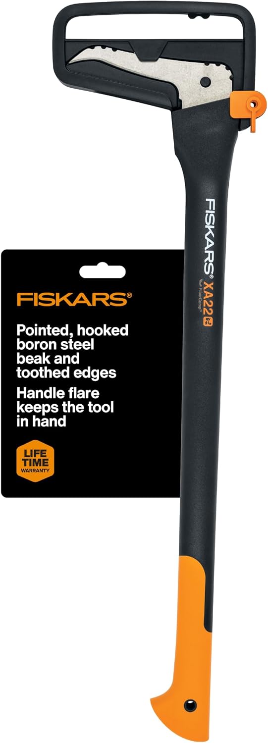 Fiskars 28" Hookaroon, Sharp and Lightweight Pickaroon Tool for Firewood | Lift, Drag, & Load Heavy Rounds of Firewood and Split Wood, Pick Tool for Logs & Forestry, Saves Your Back