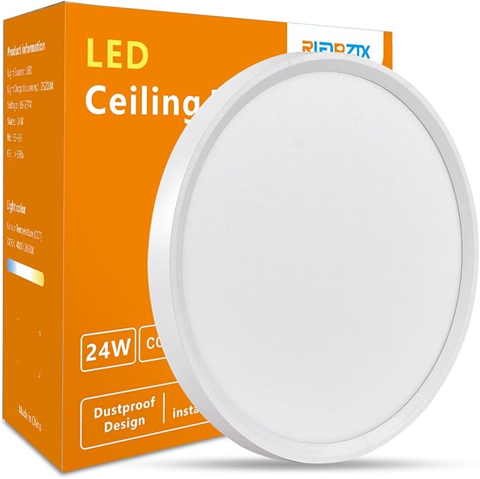 RLEDPZTX Led Flush Mount Ceiling Light, 16 Inch 32w 3480lm, 3000k/4000k/6000k by RLEDPZTX