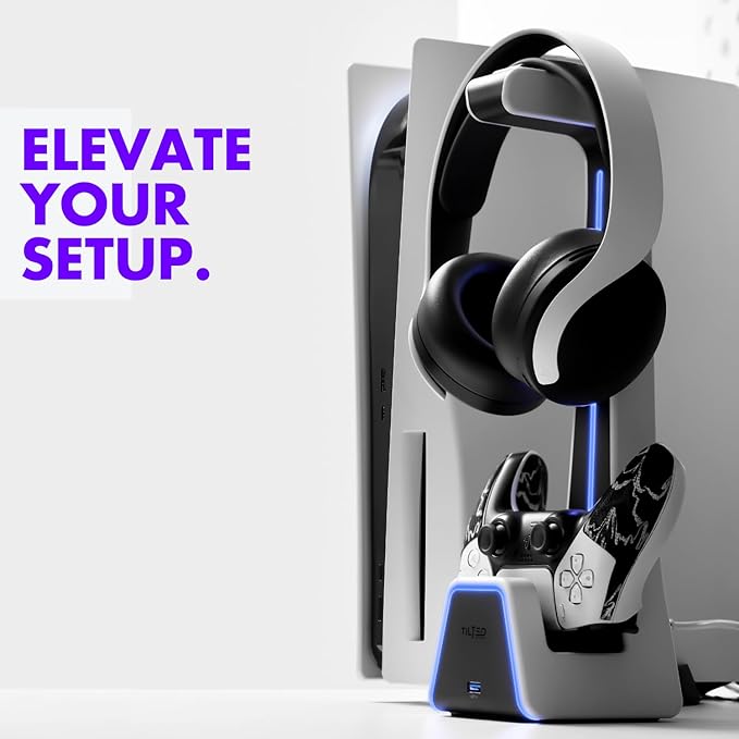 Tilted Nation Gaming Headset and Controller Stand | Premium PS5 Accessories - Image 7