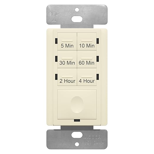 ENERLITES 4-Hour Countdown Timer Switch, 5-10-30-60 Min, 2-4 Hour, by Enerlites