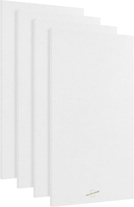 AudioSilk Acoustic Panels, 4 Pack ROOM KIT, Pure White by AudioSilk