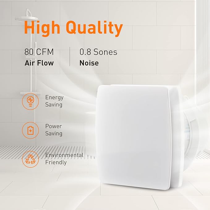 Hehou Bathroom Exhaust Fan for Wall and Super Quiet 4 In Window Exhaust Fan - Image 2