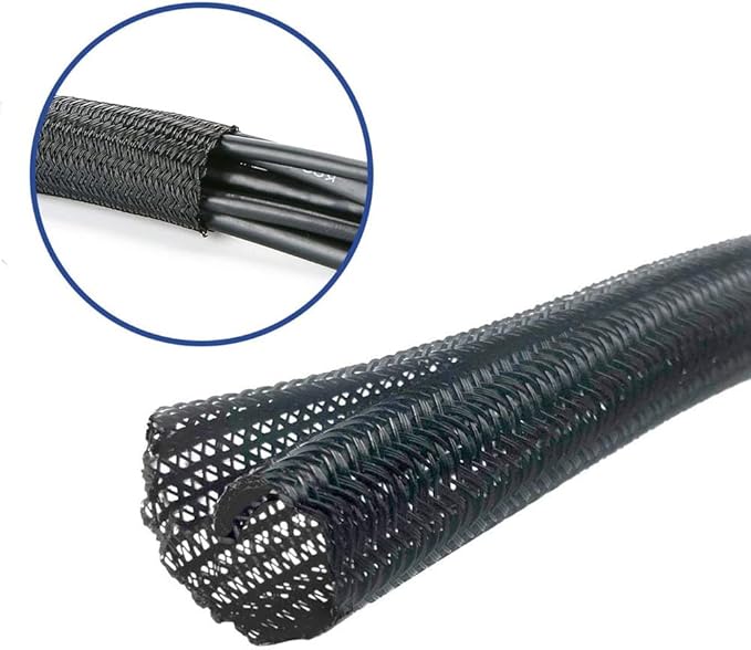 QCSIW 1/4" x 50ft Black Cable Sleeve Cover - Image 4