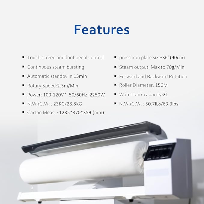 Rotary Roller Steam Press Iron, Hotel Linen Ironing Machine - Image 7