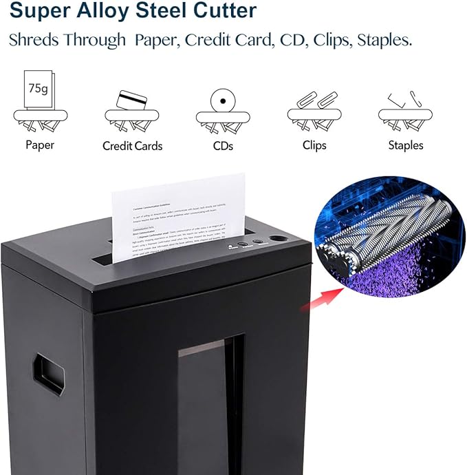 WOLVERINE 10-Sheet Super Micro Cut High Security Level P-5 Heavy Duty - Image 4