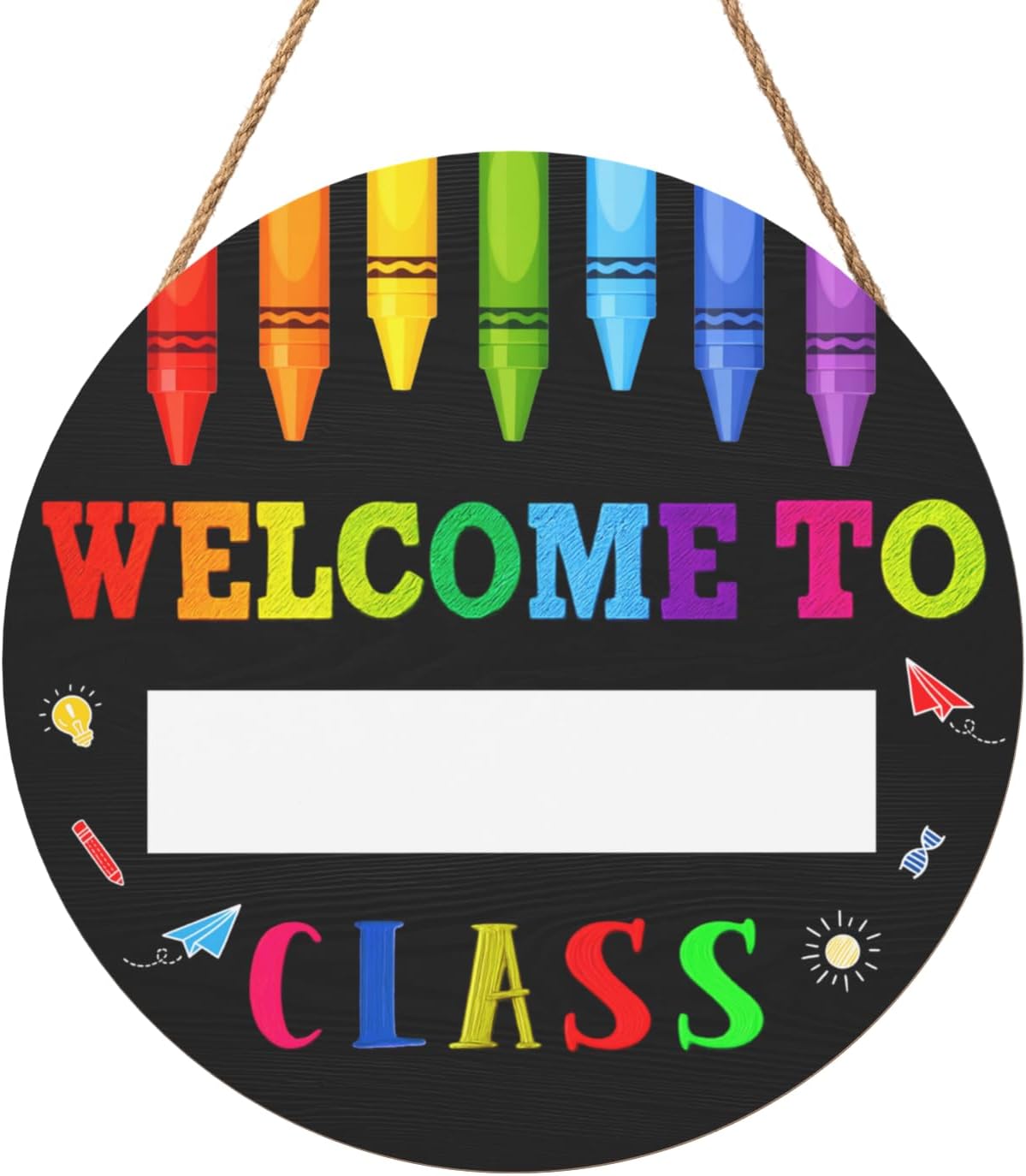 Personalized Teacher Name Door Sign Welcome to Class Hanging Sign Door Hanger Decorations 12 inch Teacher Supplies Gifts Decor Back to School