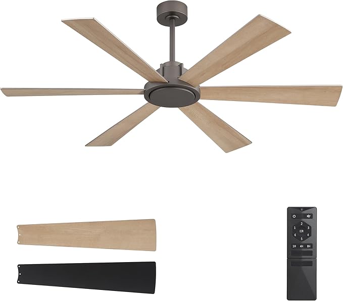 WINGBO 60 Inch Ceiling Fan without Light by HomePage