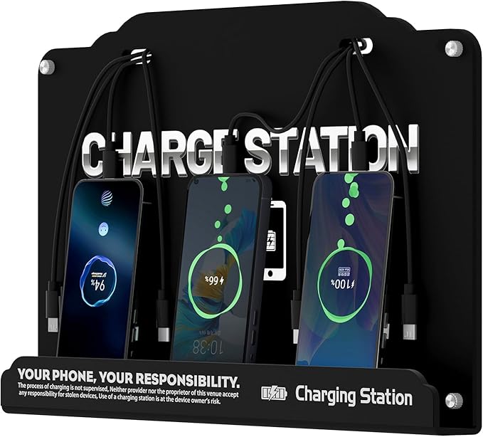 Wall Mounted 8 Port Charging Station by Unknown