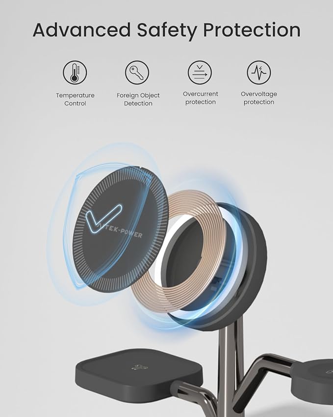 3 in 1 Charging Station for Apple Devices, Fast Charging Magsafe Charger Stand - Image 4