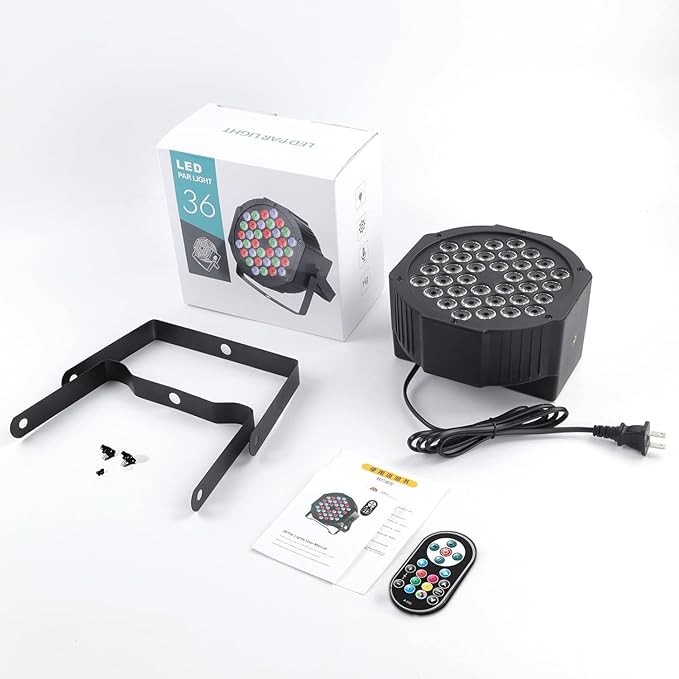 LED Par Lights 36 LED Stage Lights 7 Modes RGB DJ Light - Image 7