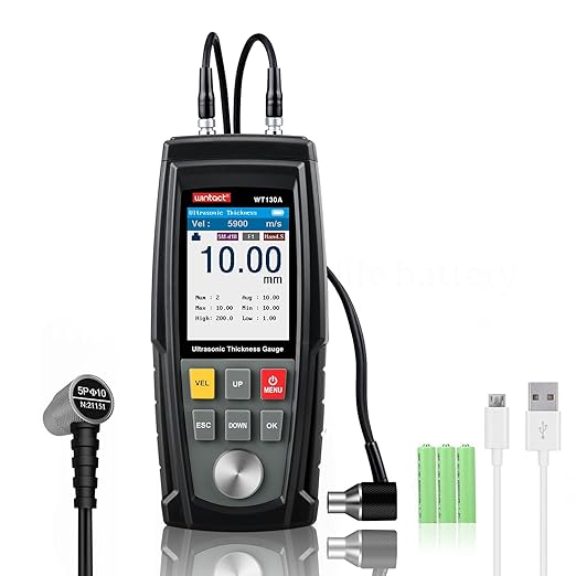 Wintact Digital Ultrasonic Thickness Gauge, Range 0.039 to 11.81 in by Wintact