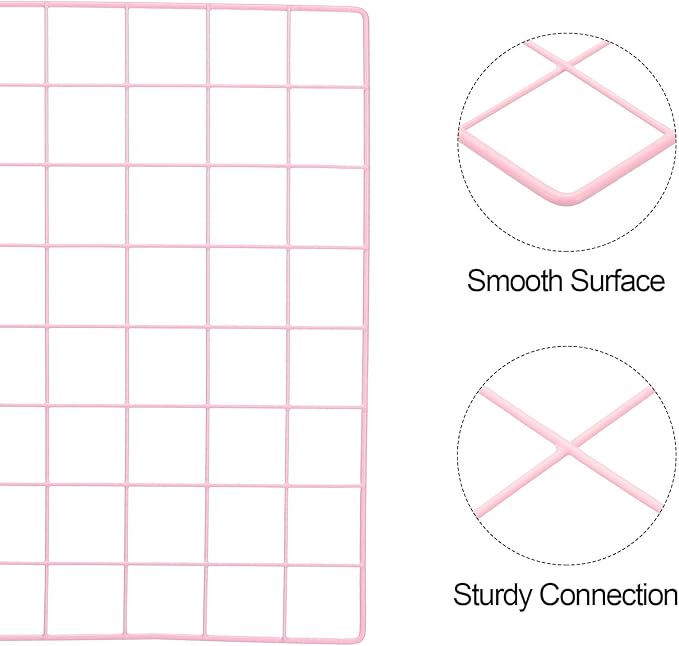 PATIKIL 12"x16" Wire Grid Panel, 2 Pack Board Photo Pictures Memo Display Grid - Image 3