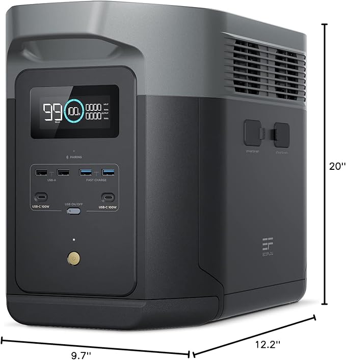 EF ECOFLOW Portable Power Station DELTA 2 Max, 2400W LFP Solar Generator - Image 10