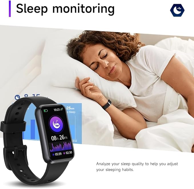 USMECBL Fitness Trackers, Blood Oxygen Heart Rate Sleep Monitor, Smart Band - Image 5