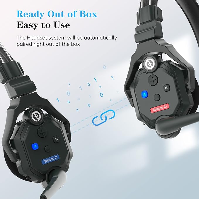 Hollyland Solidcom C1 2 Users 1100ft Full-Duplex Wireless Headset Intercom - Image 4
