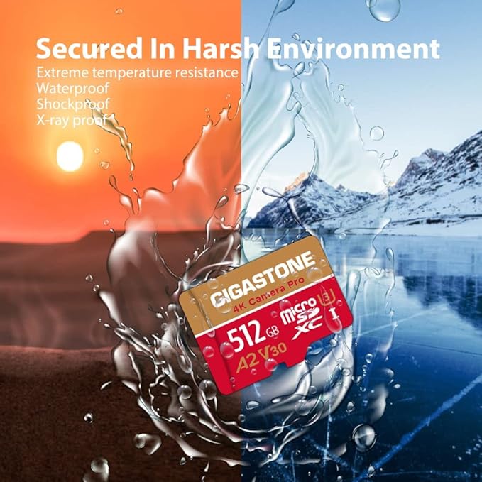 【5-Years Data Recovery】 GIGASTONE 512GB Micro SD Card, 4K Camera Pro, A2 V30 - Image 7