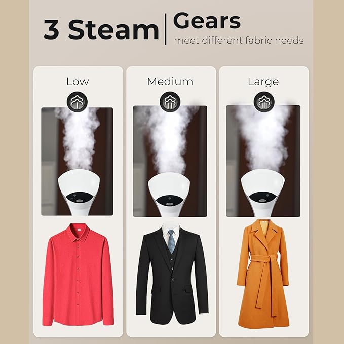 Mafilise Steamer for Clothes, 20S Heat Up, 1500W & 3 Steam Settings, Ceramic - Image 6