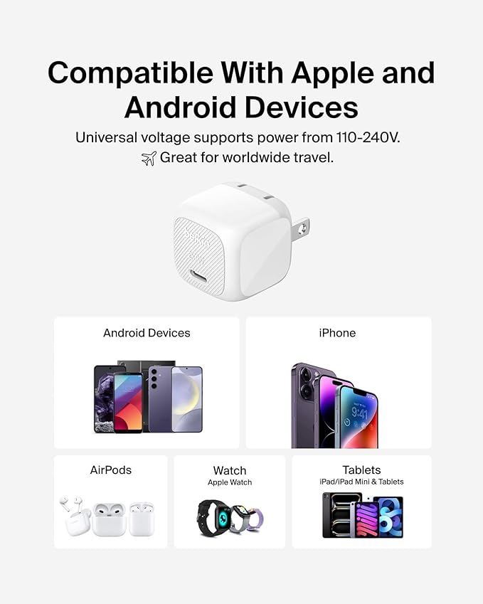 Belkin USB C Charger Block 20W, Fast Charging Block, Type C Wall Charger - Image 6