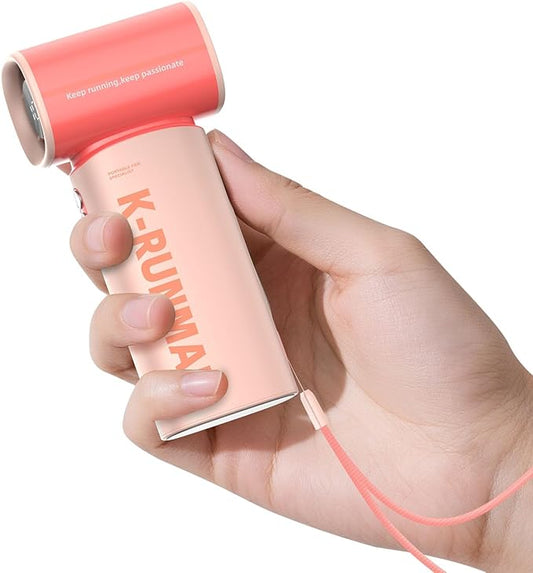 K-RUNMAN Portable Handheld Turbo Fan, 100 Speeds Adjustable Mini Personal Fan by Unknown