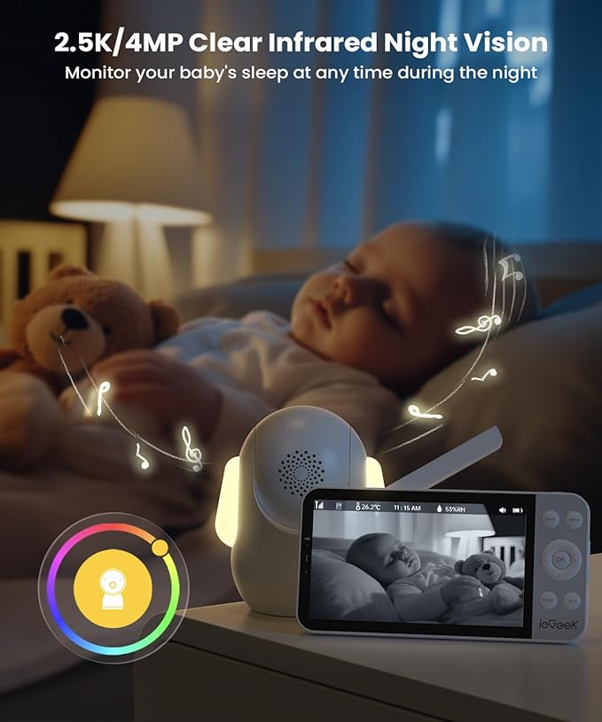 ieGeek 5.5" Baby Monitor, Audio Monitor - Image 6
