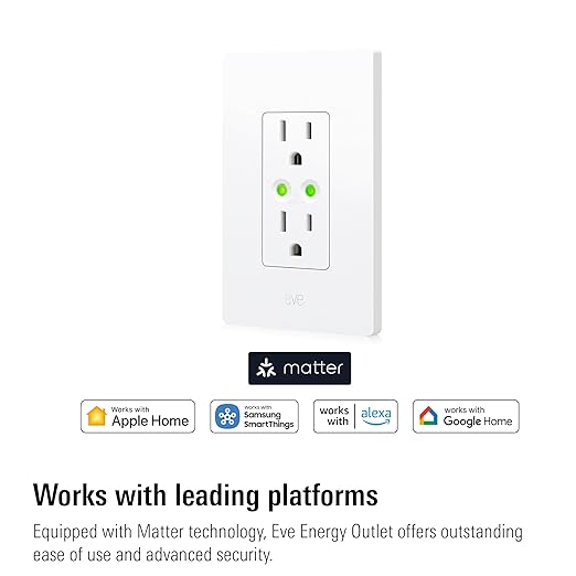 Eve Energy Outlet – Smart Outlet & Power Meter, App & Voice Control, No Bridge - Image 2