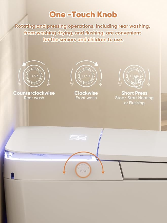 Smart Toilet with Auto Open/Close Lid - Image 5