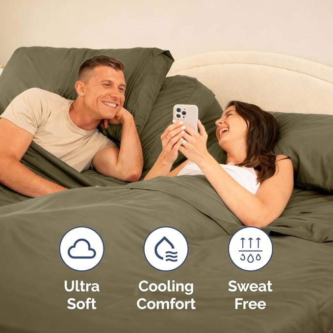 Split Head King Sheet Set – 4 Piece Flex Split Top King Sheets - Image 6