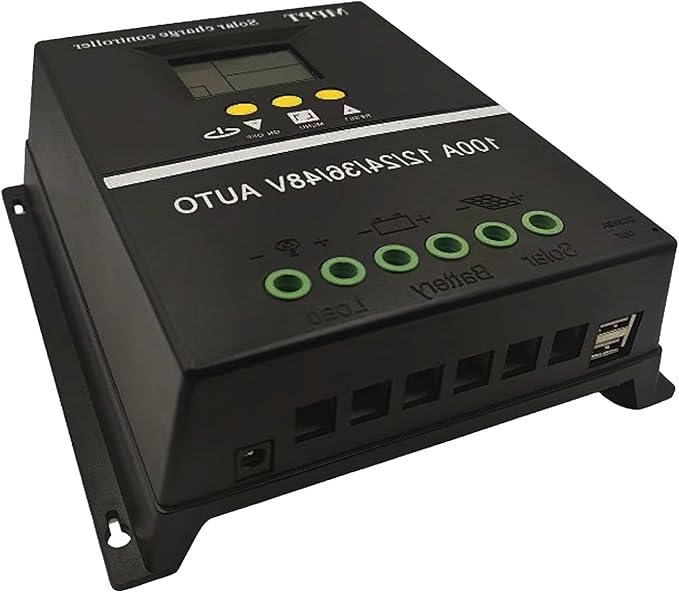 Saooer 100A MPPT Solar Charge Controller, 12/24/36/48V, LCD Display, Dual USB - Image 3
