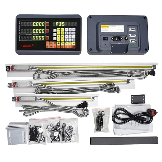 FASTTOBUY 5um Precision 3 Axis DRO Kit Digital Readout 10"+22"+28" TTL Linear by FASTTOBUY