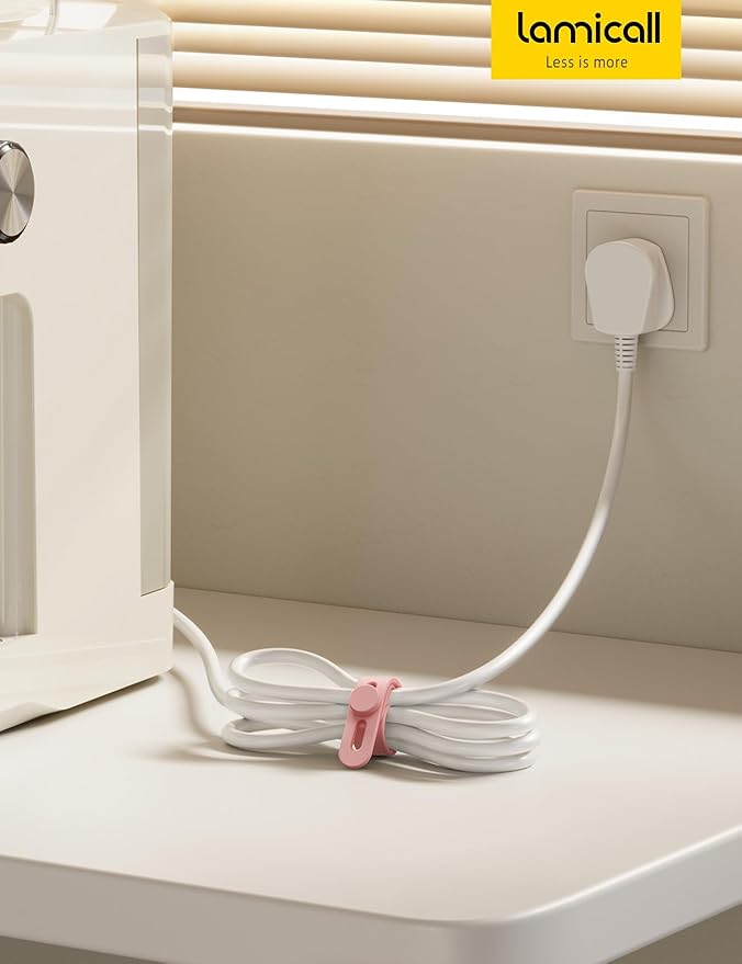Lamicall 20Pack Silicone Cable Ties Cord Organizer - Image 7