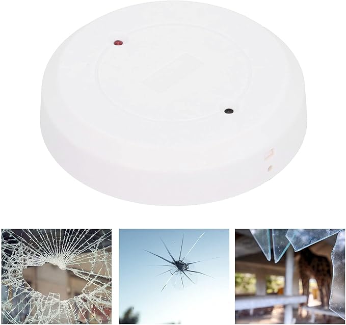 Wired Glass Break Detector, Round Door Window Sensor Tamper Alarm Ceiling/Wall - Image 2
