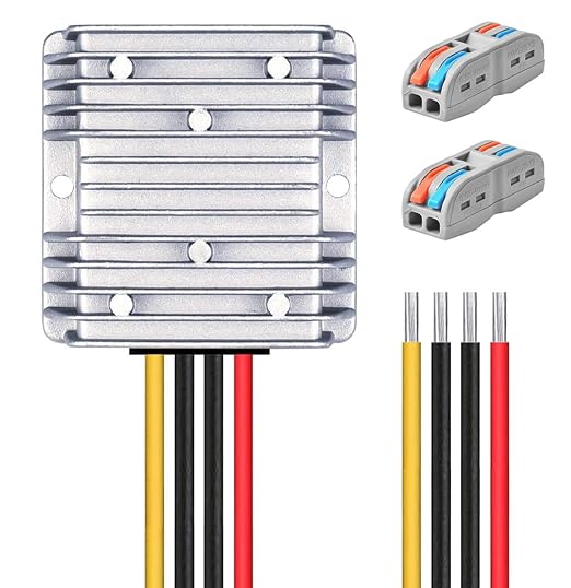 Gebildet DC Voltage Converter Regulator +2 pcs Wire Connecttor DC 24V Step-Down by Gebildet